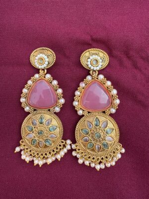 Multicolor Kundan Earrings For Women and Girls