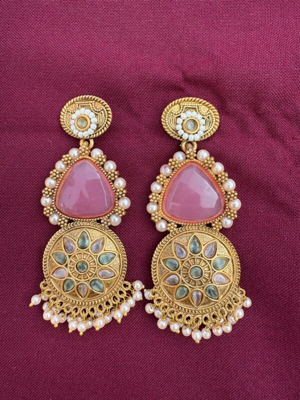Multicolor Kundan Earrings For Women and Girls