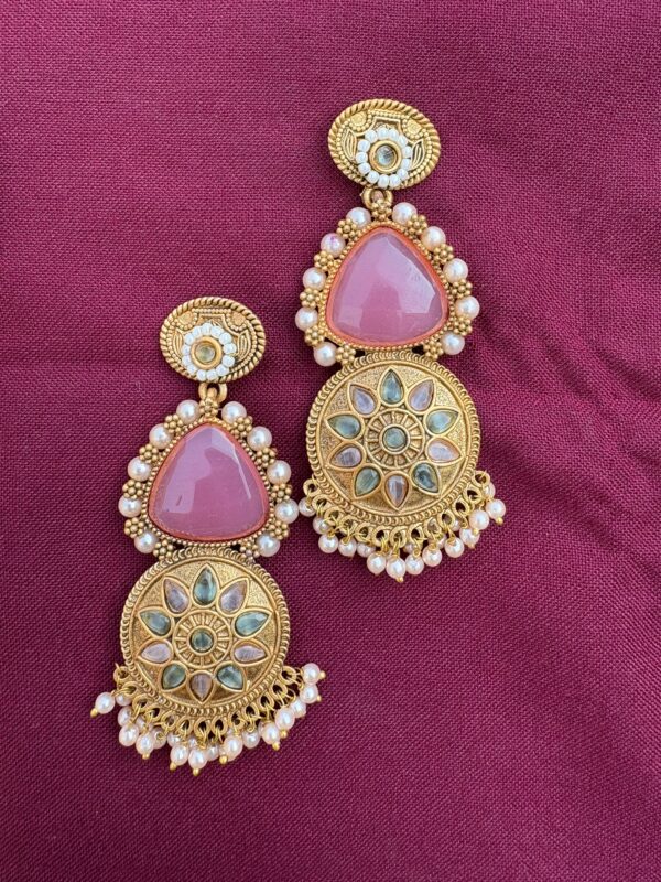 Multicolor Kundan Earrings For Women and Girls