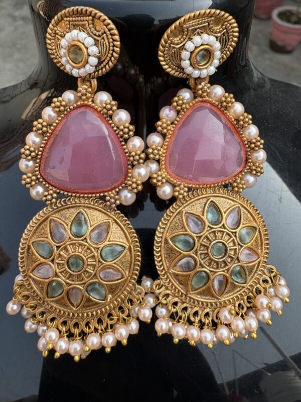 Multicolor Kundan Earrings For Women and Girls