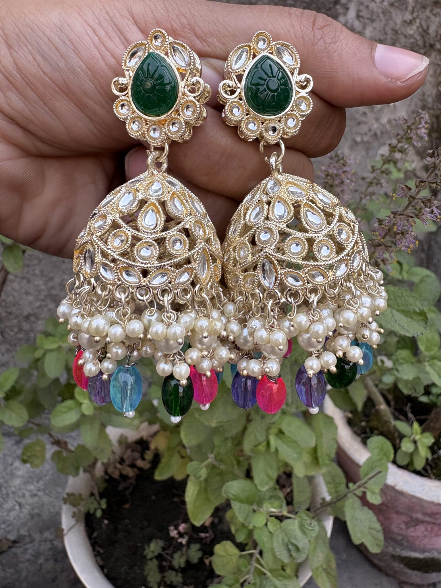 Elegant Kundan Earrings for Women | Wedding & Party Wear
