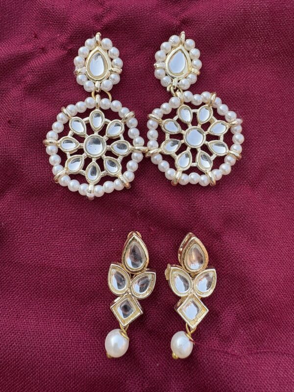 Buy Kundan Earrings 4 Pair
