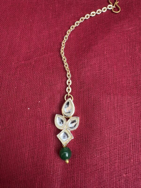 2. Traditional Kundan Choker Necklace Set with Pearl Drops