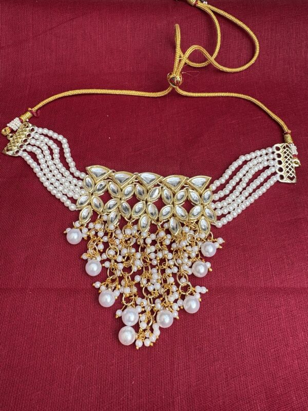 Bridal Kundan Pearl Necklace Set with Earrings | Ethnic Jewellery