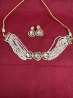 Kundan Stone Choker Jewellery Set for Wedding & Festive Wear