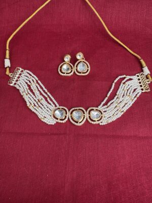 Kundan Stone Choker Jewellery Set for Wedding & Festive Wear