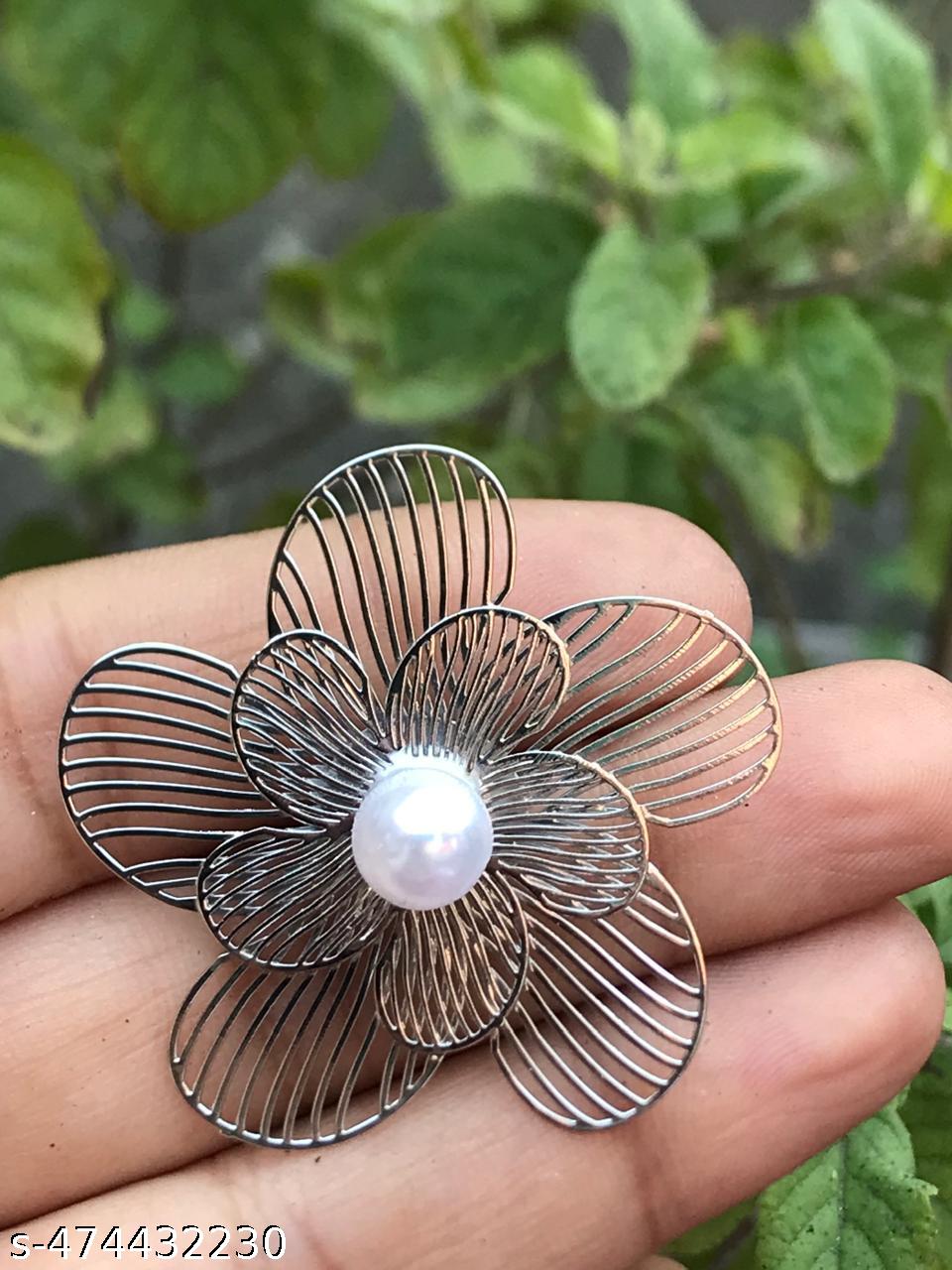 Korean style Floral Black Earrings and Studs