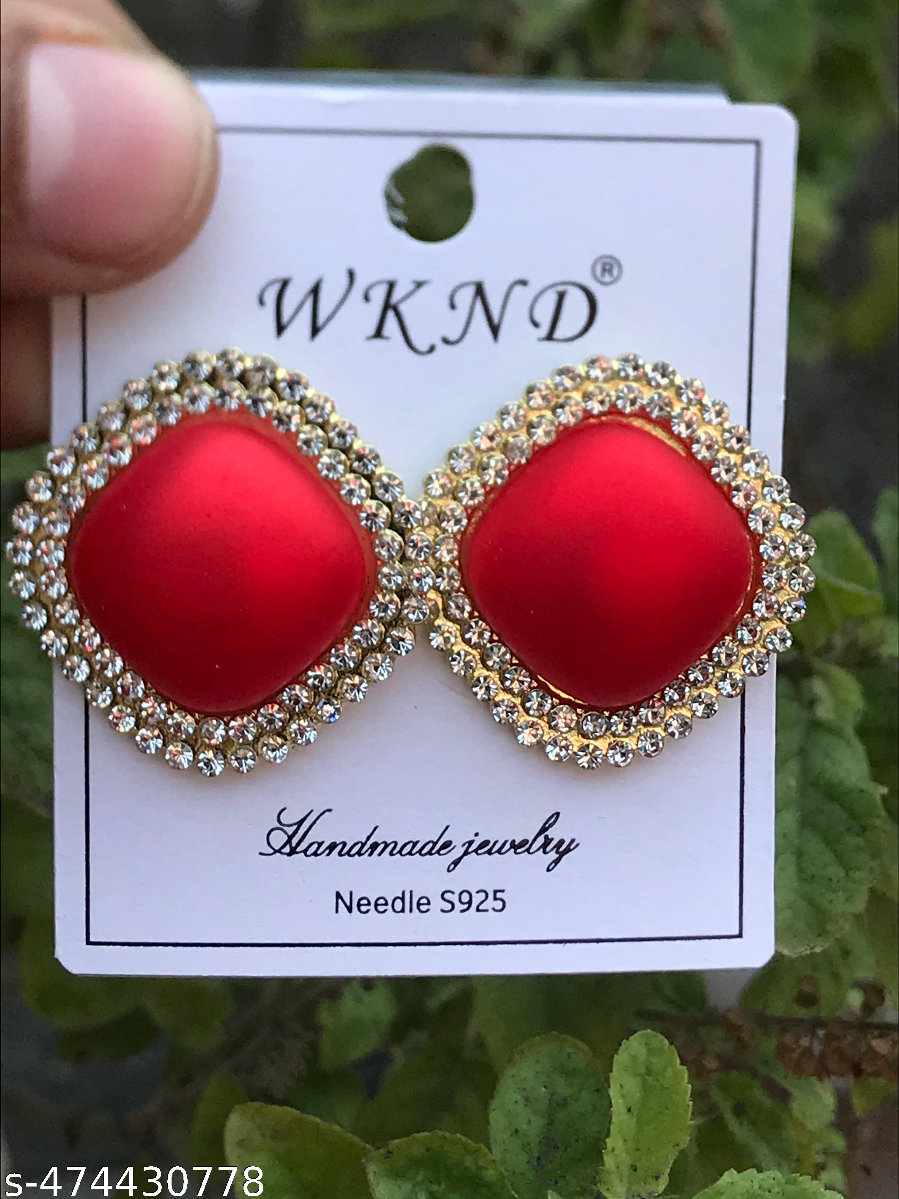 Korean style Red Earrings and Studs