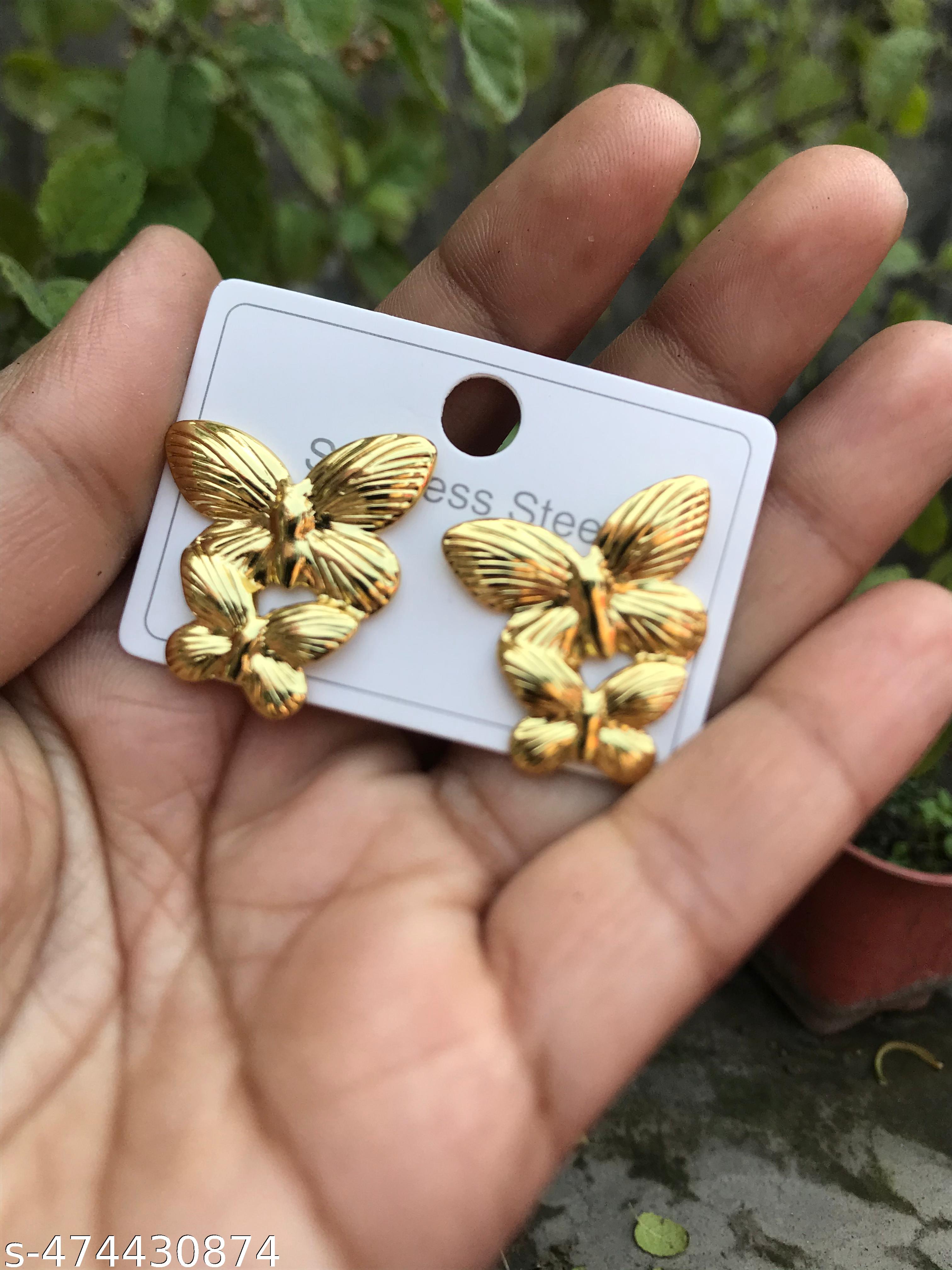Korean style Golden wings Earrings and Studs
