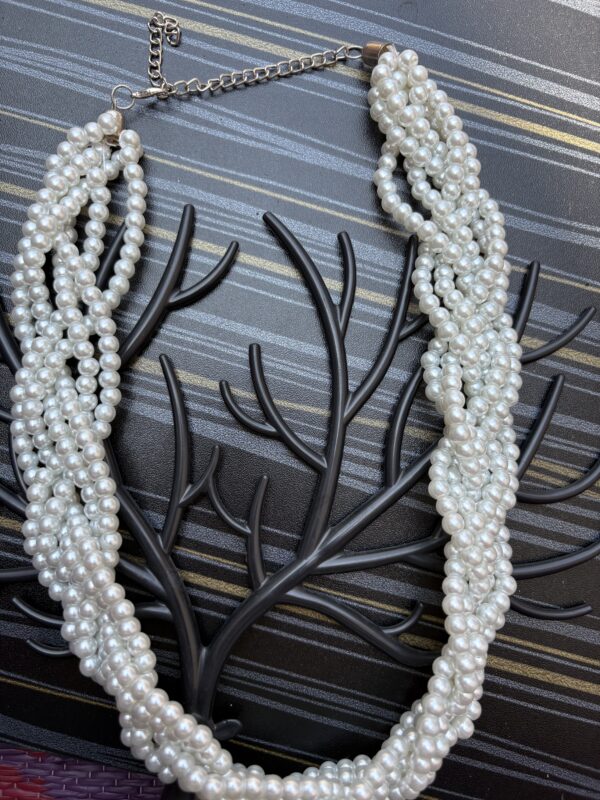 Multi-Layer White Pearl Necklace for Women | Elegant Statement Jewellery