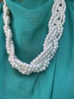 Multi-Layer White Pearl Necklace for Women | Elegant Statement Jewellery